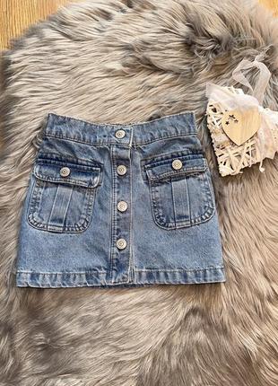 Стильна базова джинсова спідниця для дівчинки 4/5р f&f