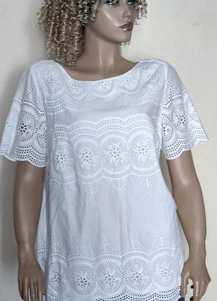 Хлопковая блуза кружево вышивка прошва s.oliver /10198/