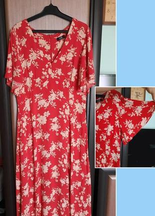 Платье из вискозы с разрезом по ноге 14/42 👗👜👠🎀🎀🎀 3