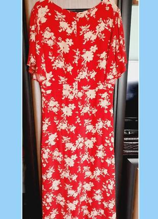 Платье из вискозы с разрезом по ноге 14/42 👗👜👠🎀🎀🎀 4