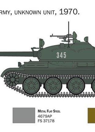 Збірна модель italeri (1:72) танк т-62 6