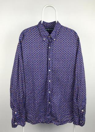 Винтажная рубашка с узором polo ralph lauren