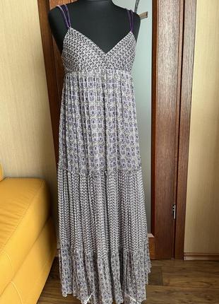 Zara сарафан сукня шовк