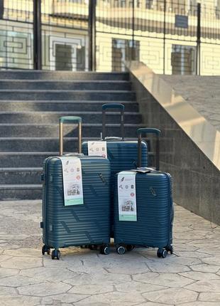 3 шт комплект полипропилен horoso  чемодан дорожный  на колесах 4 колеса 360*1 фото