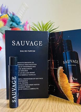 Оригинальный пробник парфюмированная вода christian dior sauvage eau de parfum 2018