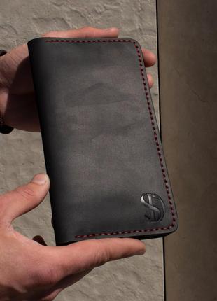 Лонгер handy, черный с красной нитью