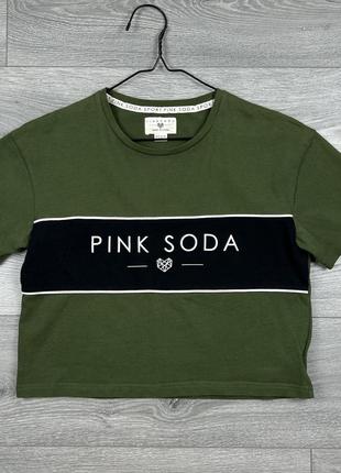 Жіноча оригінальна укорочена футболка pink soda