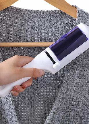 Щітка для одягу, м'яких меблів, з самоочищенням для видалення шерсті з контейнером