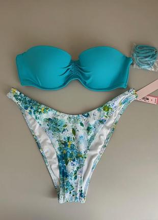 Купальник victoria's secret бандо 32с і плавки s