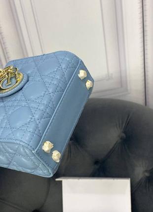 Брендовая кожаная сумка в стиле lady dior micro3 фото