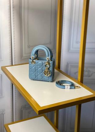Брендовая кожаная сумка в стиле lady dior micro2 фото