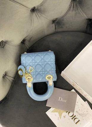 Брендовая кожаная сумка в стиле lady dior micro4 фото