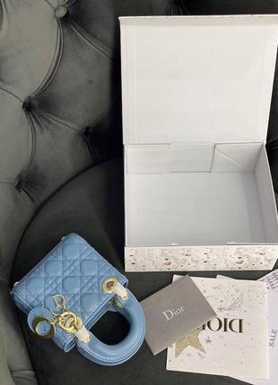 Брендовая кожаная сумка в стиле lady dior micro6 фото