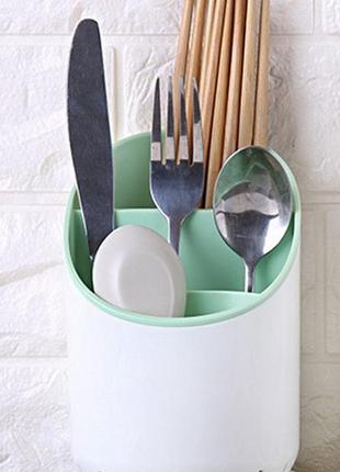 Підставка-сушарка для кухонного приладдя cutlery drainer and organizer (м'ятна)