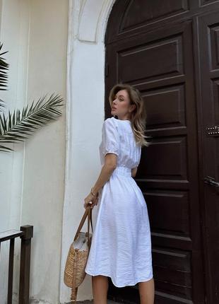Невероятное платье из льна бохо5 фото