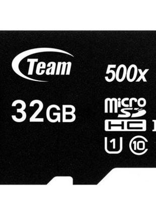 Карта пам'яті team microsdhc 32gb uhs-i class 10 black + sd-adapter (tusdh32gcl10u03) (код товару:35905)