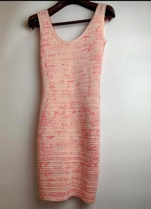 Бандажное платье сарафан розовый размер м