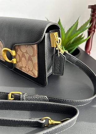 Сумка коуч 🔤🔤🔤 coach black/brown 5
