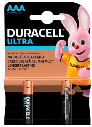 ​батарейки алкаліновi duracell ultra power aaa 1.5v lr03 (5000394060425)