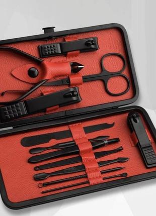 Манікюрний набір для догляду за нігтями, бровами та обличчям на 12 предметів