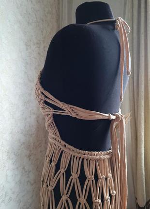 Платье вечернее для фотосессии на купальник парео туника на пляж макраме платье из...