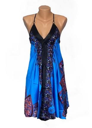 Шелковый сарафан с открытой спинкой милания