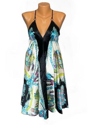 Шелковый сарафан с открытой спинкой милания