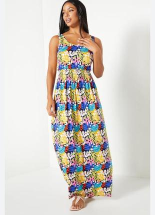 Платье макси с цветами 44-46 размер studio1 фото