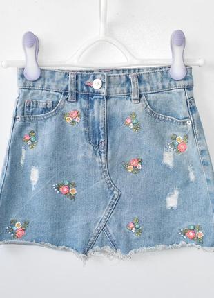 I love girlswear стильна джинсова спідниця з вишивкою