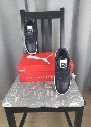 Кроссовки репл. подростковые осень-весна puma basket cali black white. черно-белые кроссовки репл. женские6 фото