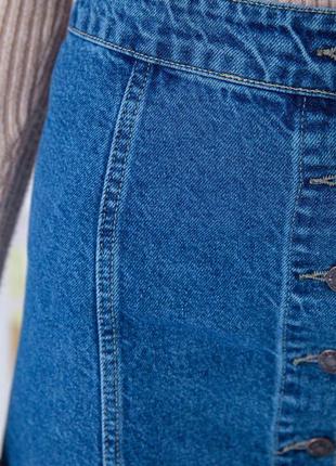 Джинсовая мини-юбка на пуговицах, синего цвета, 164r22185 фото
