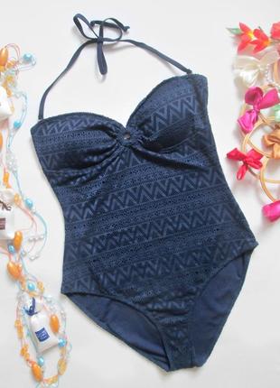 Шикарный ажурный слитный однотонный купальник accessorize 🌹🌴🌹