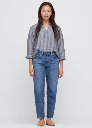 Жіночі завужені джинси uniqlo, вільного крою середньої посадки