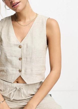Трендова лляна жилетка waistcoat monki