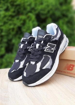 Кросівки new balance 2002r protection pack чорні на білій