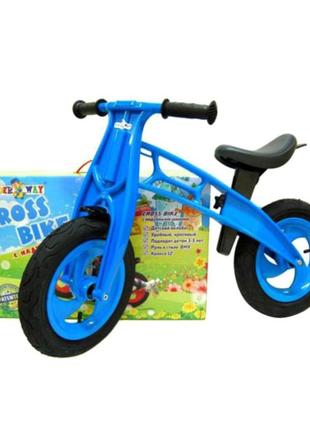 Біговел kinderway cross bike блакитний (kw-11-016 сін)1 фото