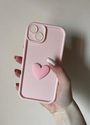 Чохол для iphone 15 plus 3d love case: pink