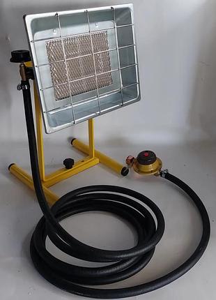 Газовий пальник-нагрівач інфрачервоного випромінювання orgaz sb-650 2.9 квт на підставці з редуктором та шлангом