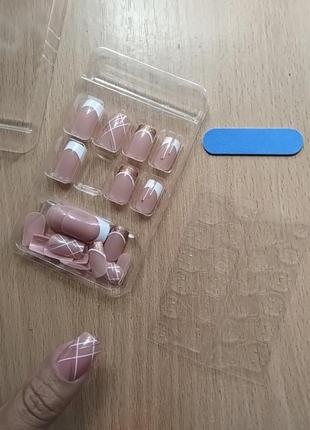 Гелевые типсы искусственные ногти 24 шт. #126