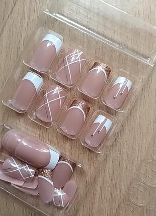 Гелевые типсы искусственные ногти 24 шт. #126