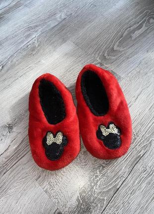 Плюшевые тапочки тапочки тапочки с микки маусами потолка 19-19,5см disney