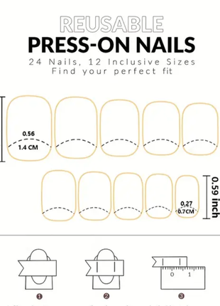 Гелевые типсы искусственные ногти 24 шт. #126