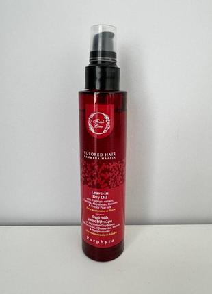 Олія для сухого волосся porphyra leave-in dry oil color & heat protection