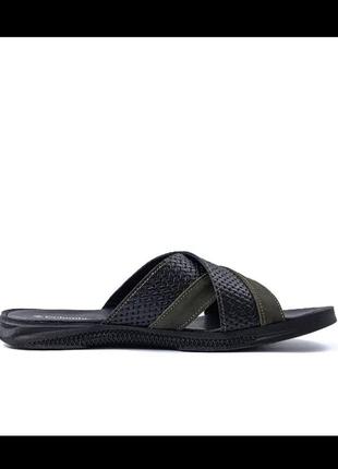 Кожаные мужские шлепанцы, шлепки, мужские шлепанцы кожаные 13/33 фото