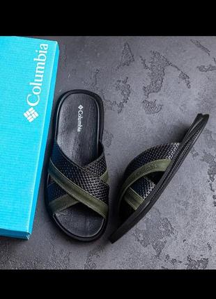 Кожаные мужские шлепанцы, шлепки, мужские шлепанцы кожаные 13/310 фото