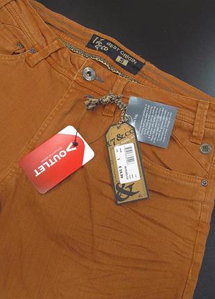 Джинсы мужские коричневые fussl (германия) размеры s, m акция!