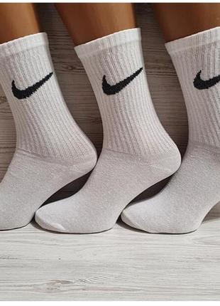 11пар шкарпетки чоловічі "nike" 41-45р. білі. високі, теніс, демісезонні, літні.