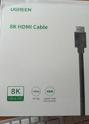 Кабель hdmi с 8k/60гц 4k/120 ugreen 48 гбит/с  hdr dolby vision hdr 10 2.3 / 2м