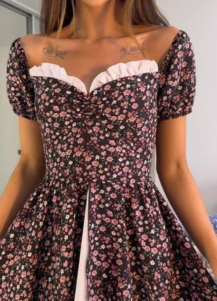 Сукня жіноча лялькова бебі долл baby doll міні з пишною спідницею сонце розкльошене дзвіно...