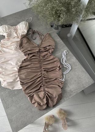 Сукня мокко по фігурці